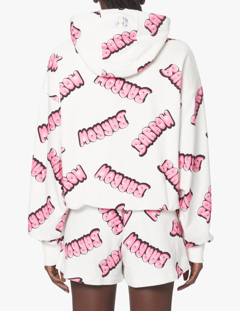 rinascente Barrow Bubble cotton hoodie - white