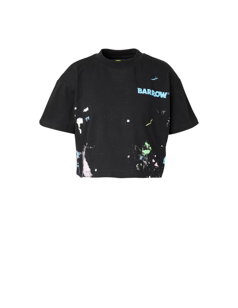 rinascente Barrow Cotton cropped t-shirt - black