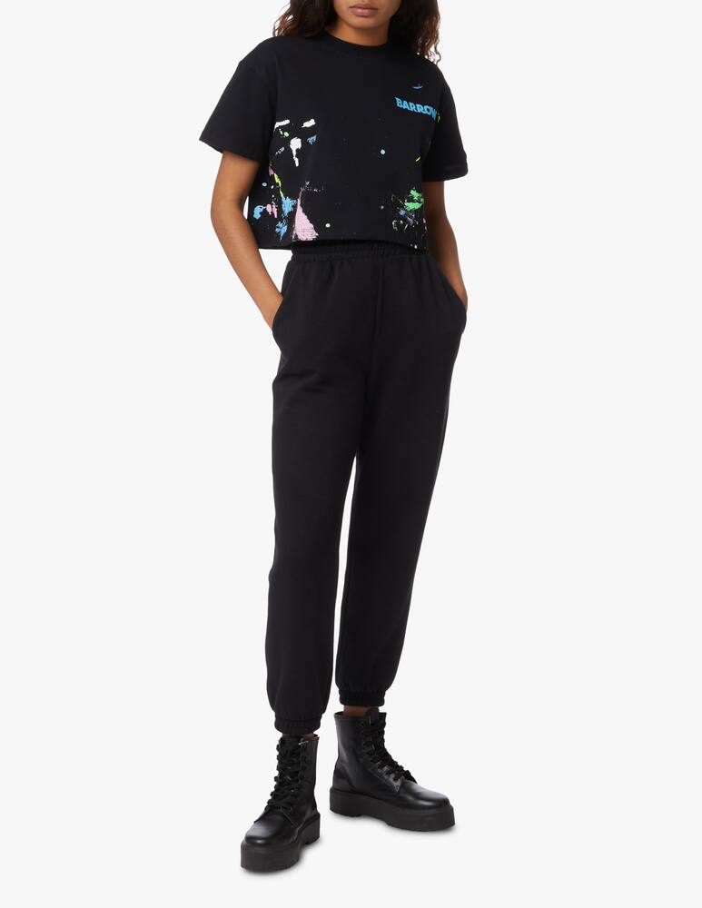 rinascente Barrow Cotton cropped t-shirt - black