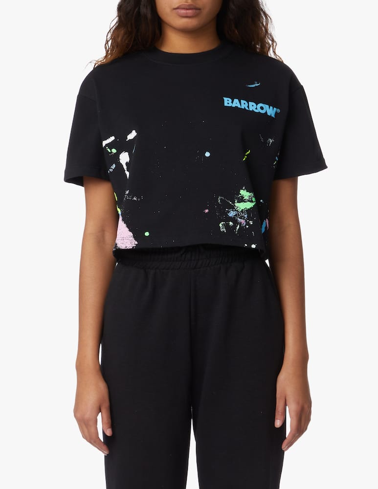 rinascente Barrow Cotton cropped t-shirt - black