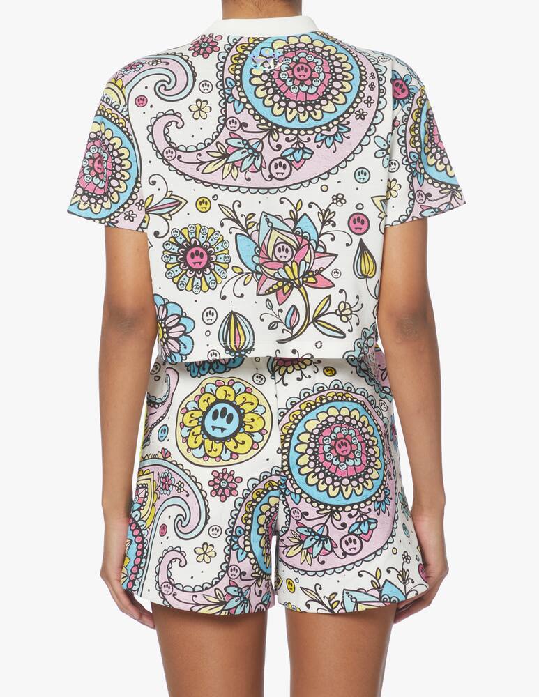 rinascente Barrow T-shirt crop in cotone - bianco