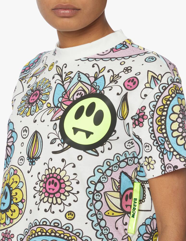 rinascente Barrow T-shirt crop in cotone - bianco