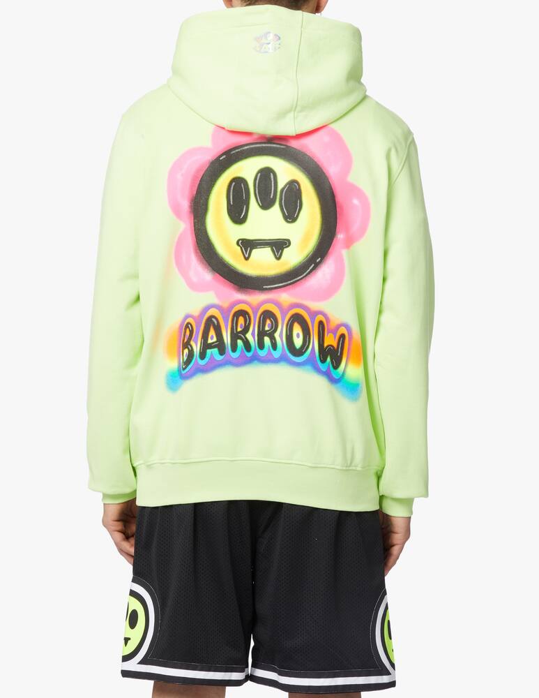 rinascente Barrow Back logo flower hoodie - green