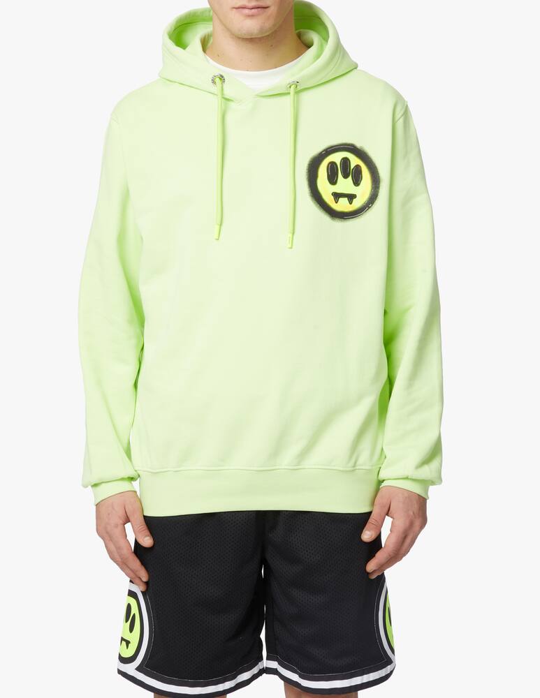 rinascente Barrow Back logo flower hoodie - green