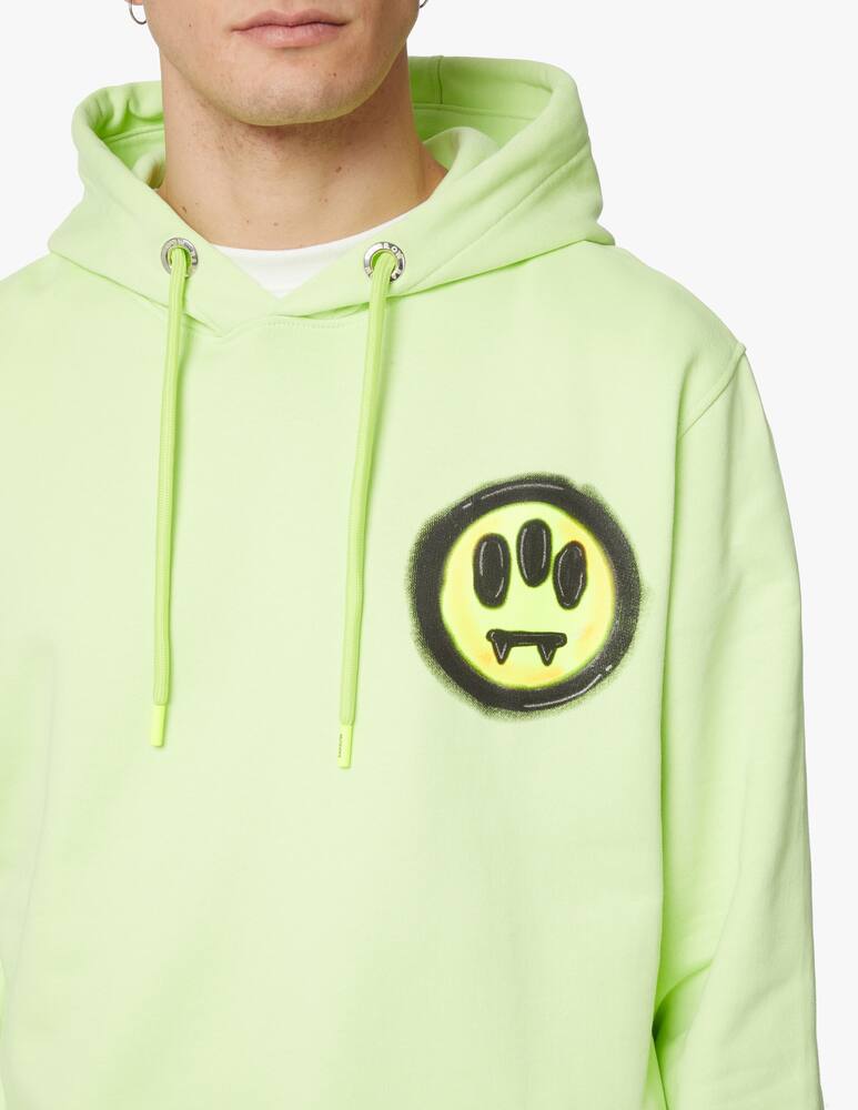 rinascente Barrow Back logo flower hoodie - green