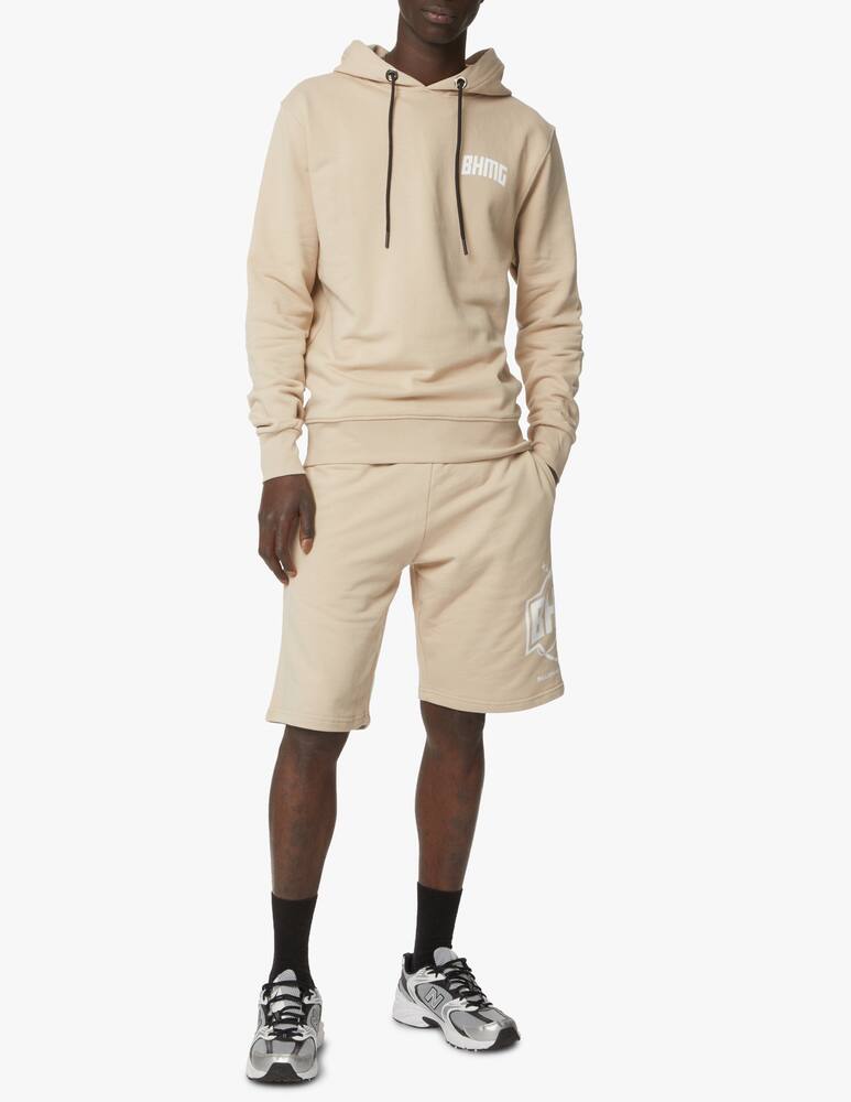 rinascente BHMG Big logo back basic hoodie - brown