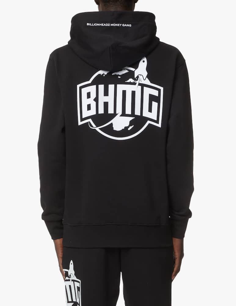 rinascente BHMG Felpa con cappuccio basic logo grande retro - nero