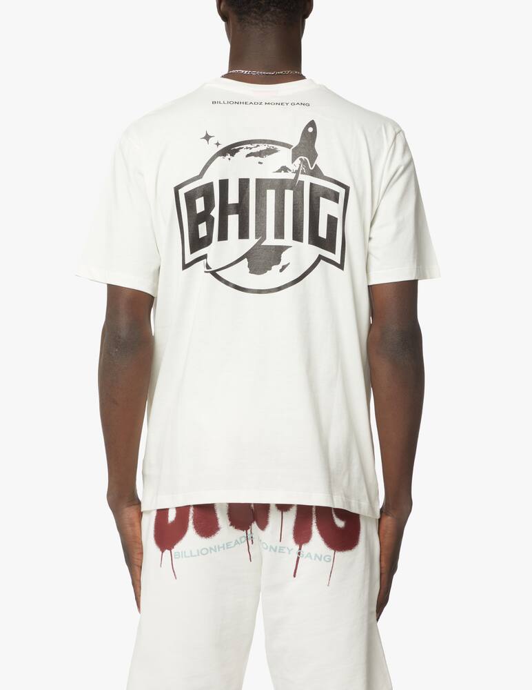 rinascente BHMG Maglietta manica corta basic logo grande retro - bianco