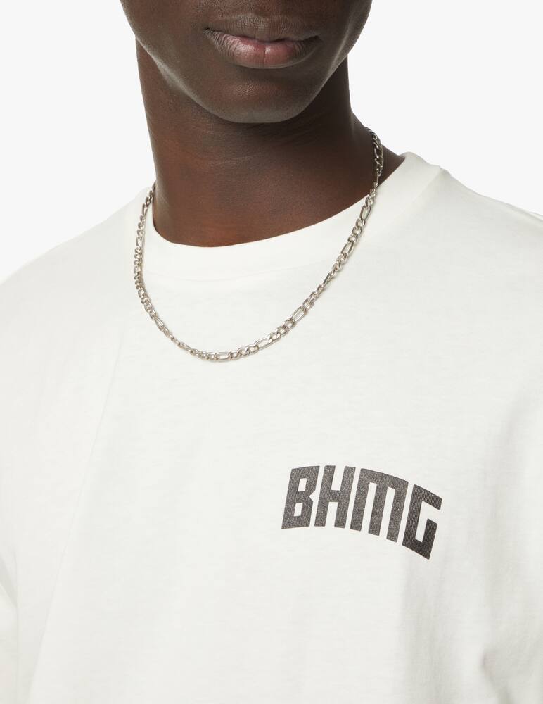 rinascente BHMG Maglietta manica corta basic logo grande retro - bianco