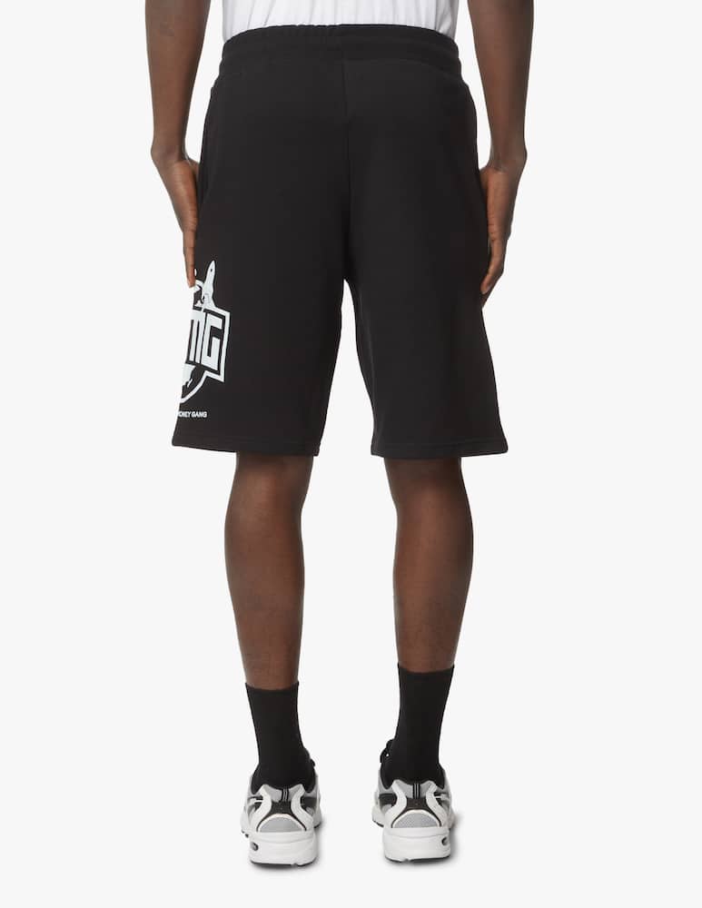 rinascente BHMG Bermuda in felpa logo grande - nero