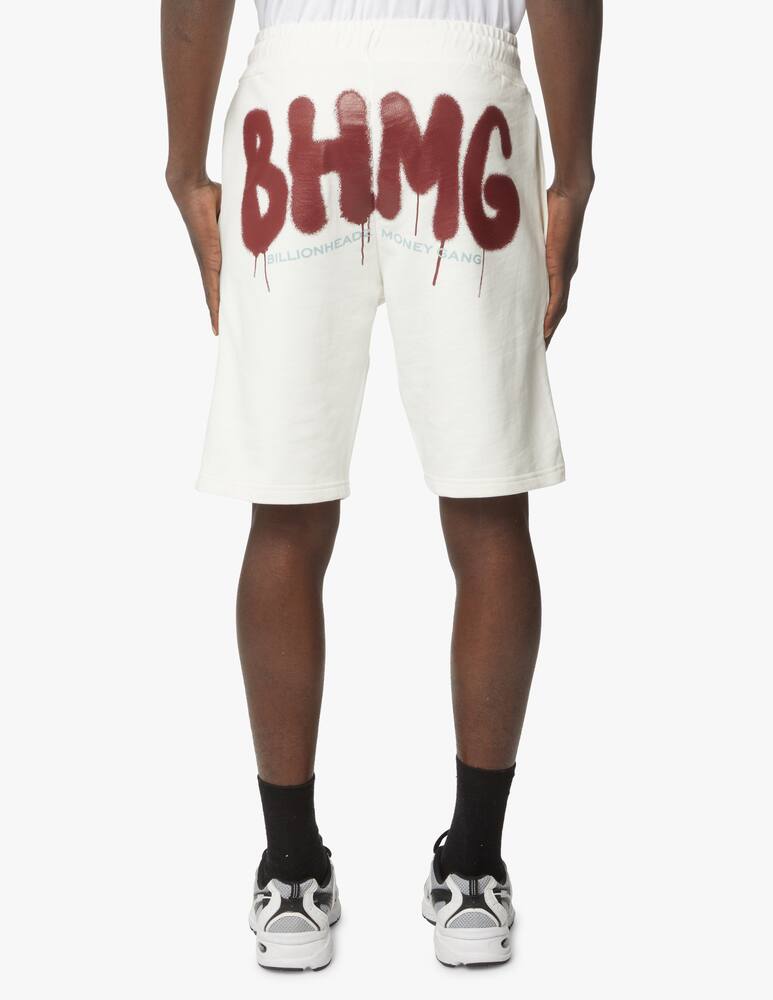 rinascente BHMG Bermuda in felpa con logo scritta - bianco