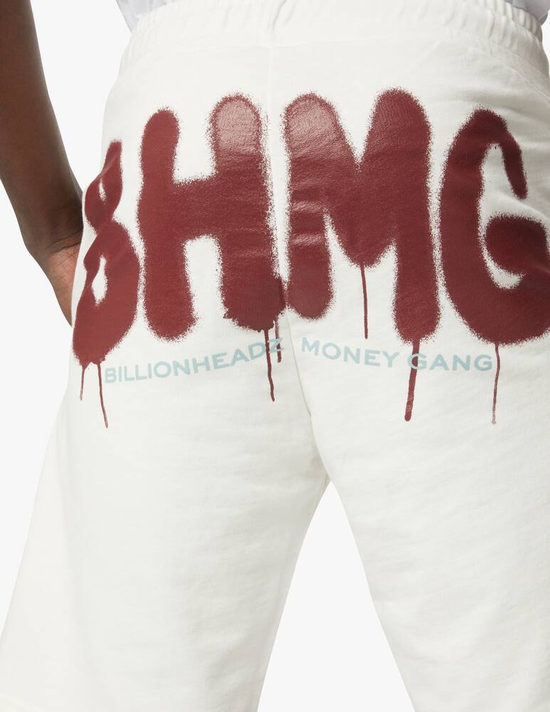 rinascente BHMG Bermuda in felpa con logo scritta - bianco