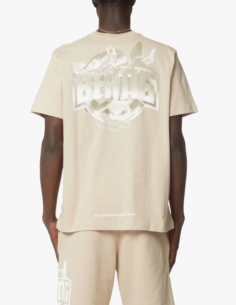 rinascente BHMG Maglietta manica corta logo mondo grande retro - marrone