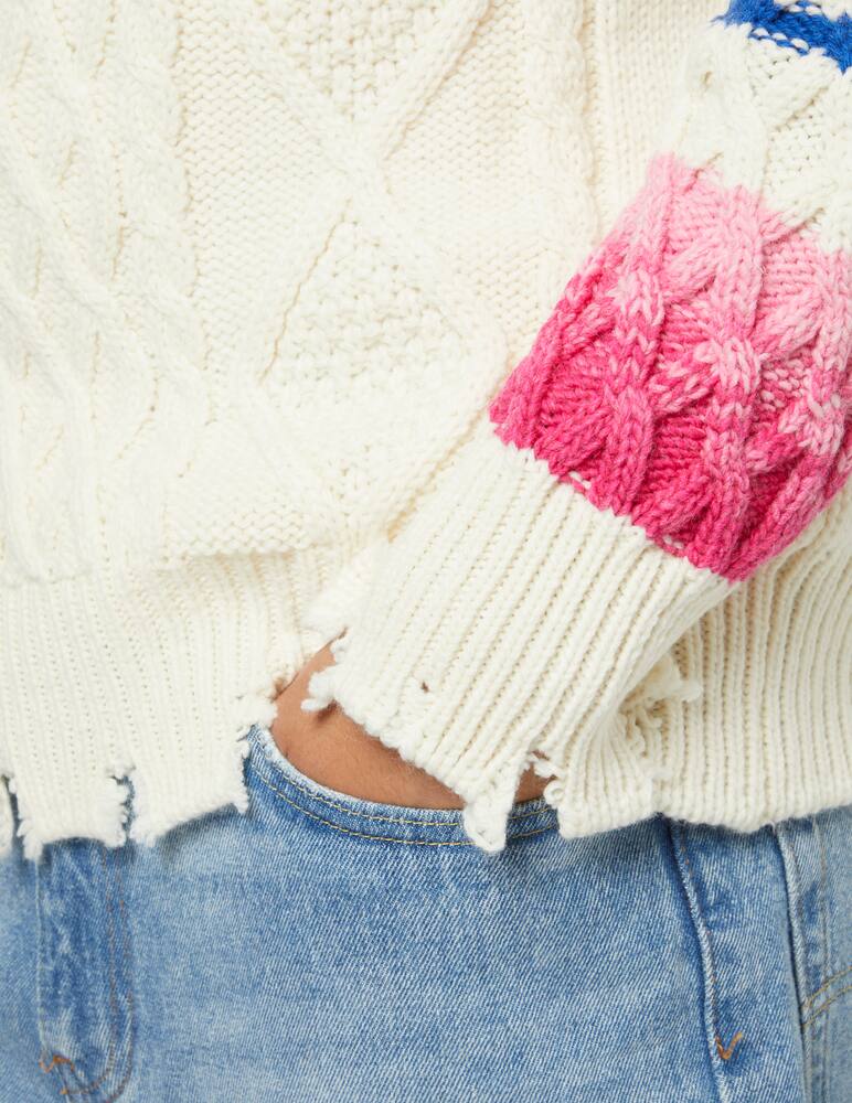 rinascente Barrow Maglia girocollo trecce - Panna