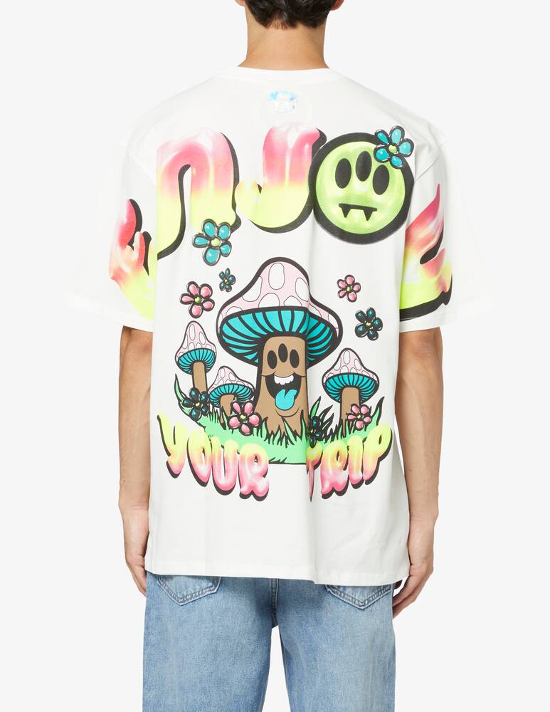 rinascente Barrow Maglietta con stampa funghi retro - Bianco