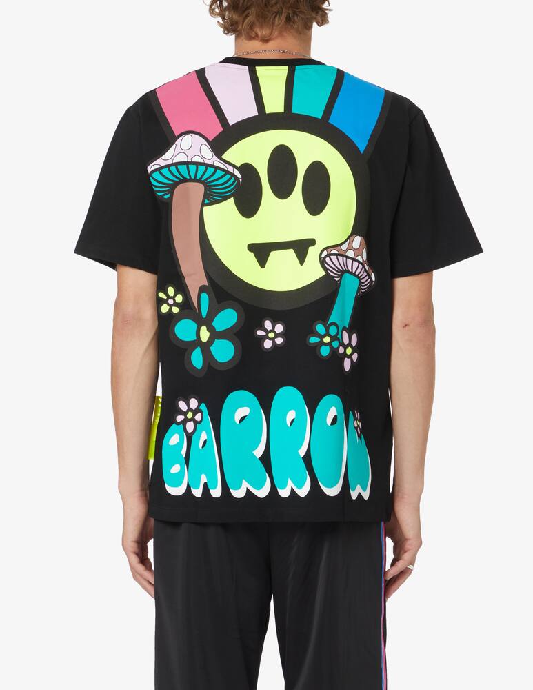 rinascente Barrow Retro raimbow smile t-shirt - Black