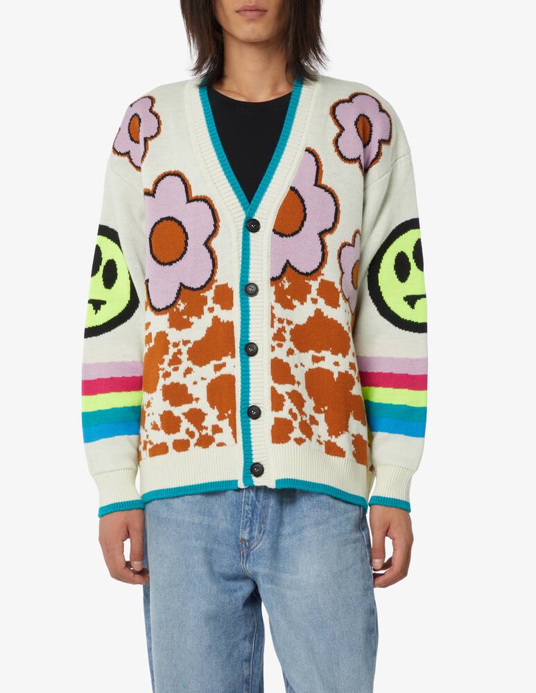Barrow Cardigan con stampa maxi bear - Bianco - immagine 1 Barrow Cardigan con stampa maxi bear - Bianco - immagine 1