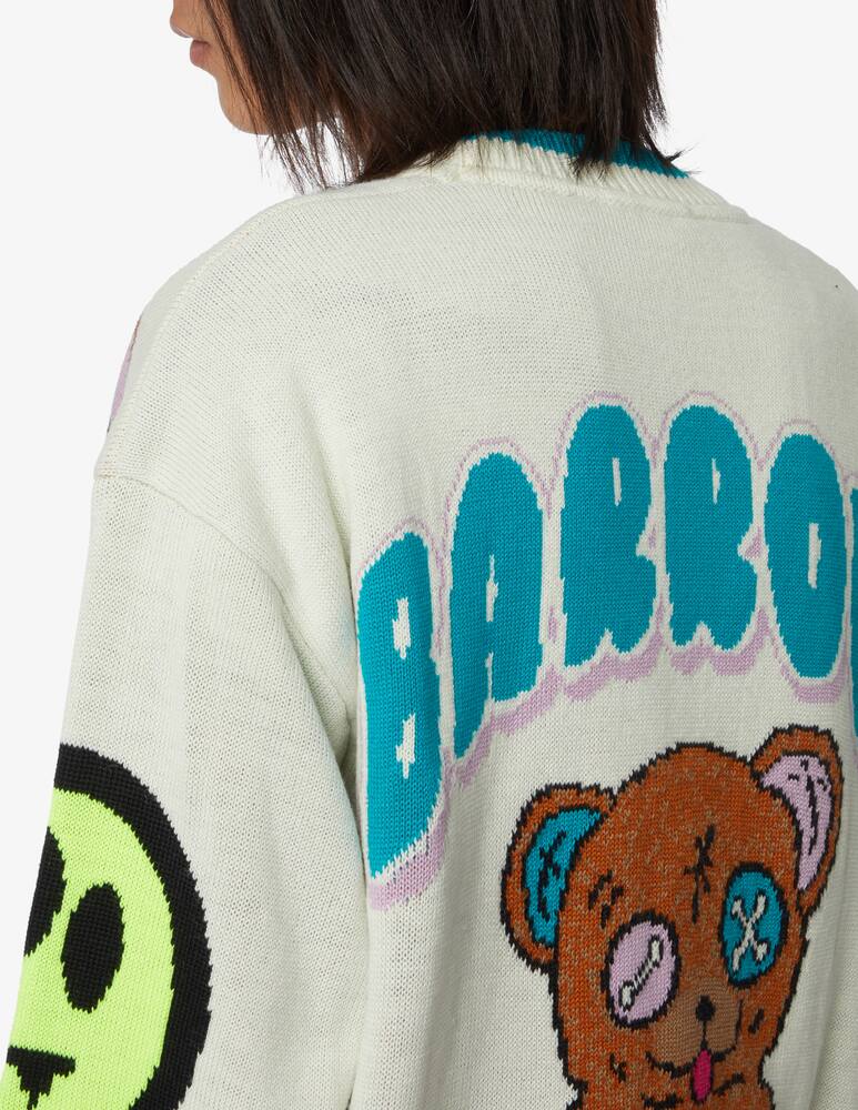 rinascente Barrow Cardigan con stampa maxi bear - Bianco