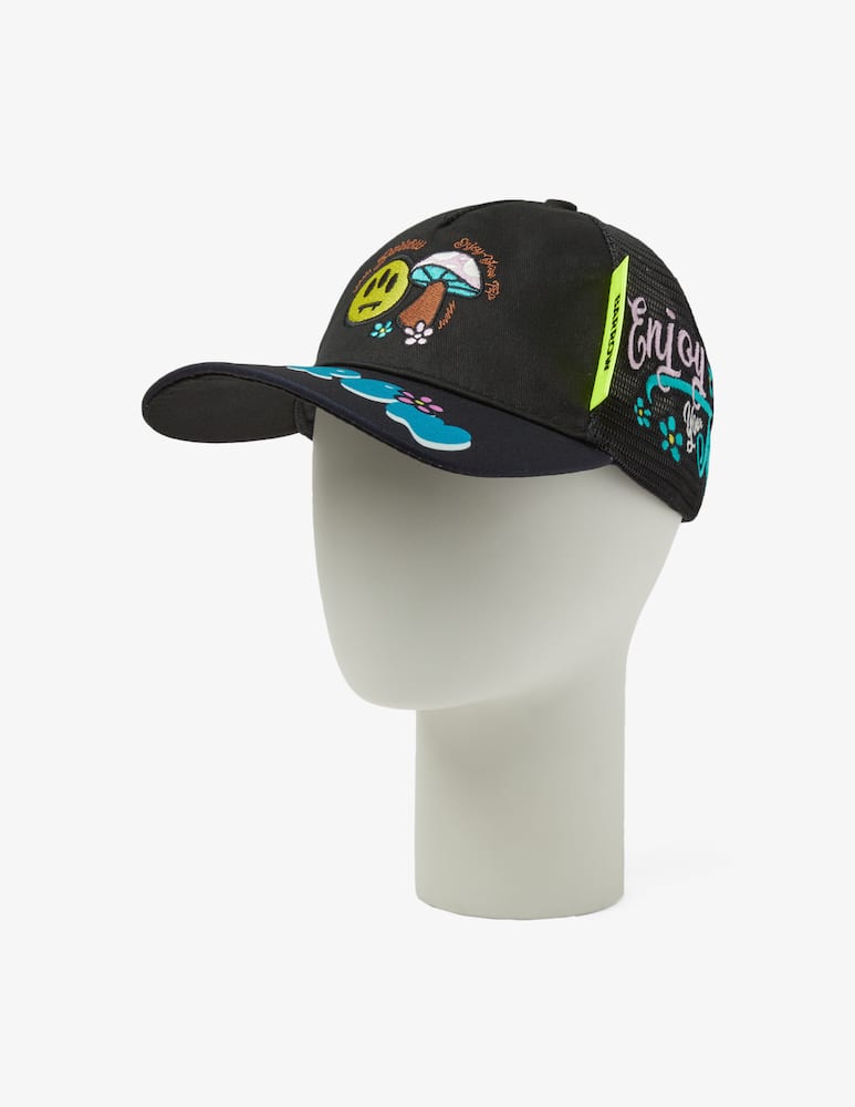 rinascente Barrow Patch trucker cap - Black
