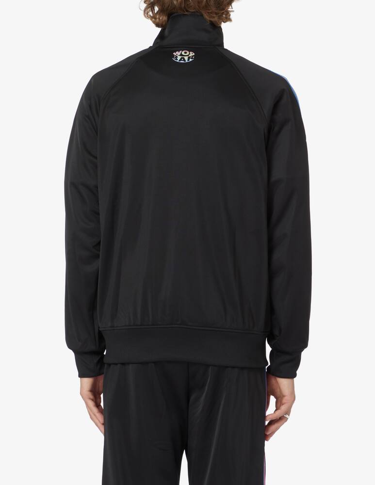 rinascente Barrow Striped logo acetate track top - Black