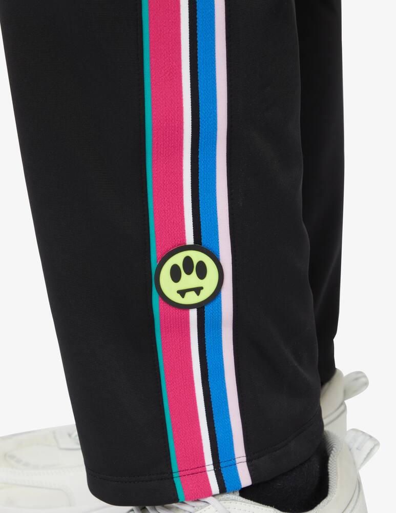 rinascente Barrow Striped logo acetate pant - Black