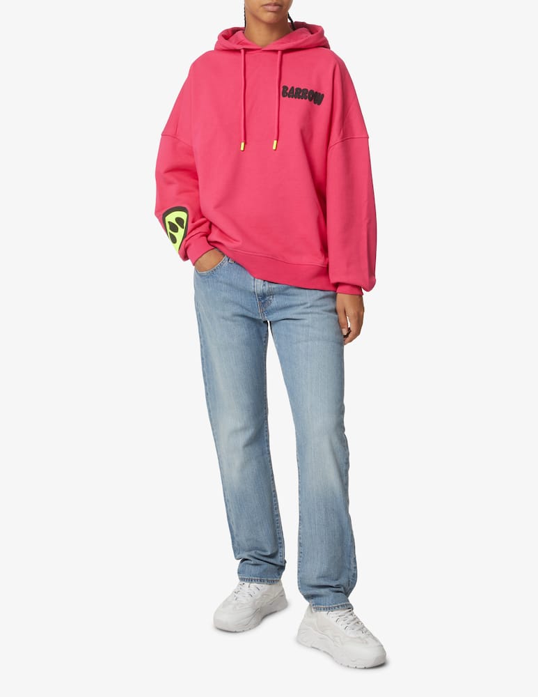 rinascente Barrow Felpa in cotone con cappuccio Basic - Rosa