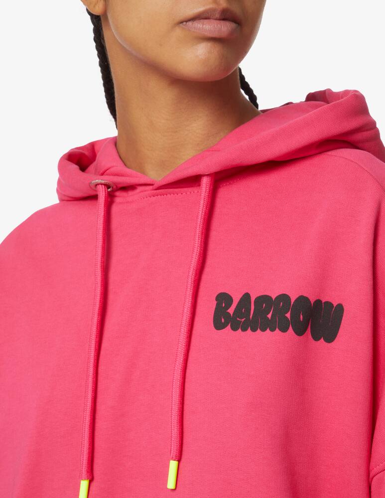 rinascente Barrow Felpa in cotone con cappuccio Basic - Rosa