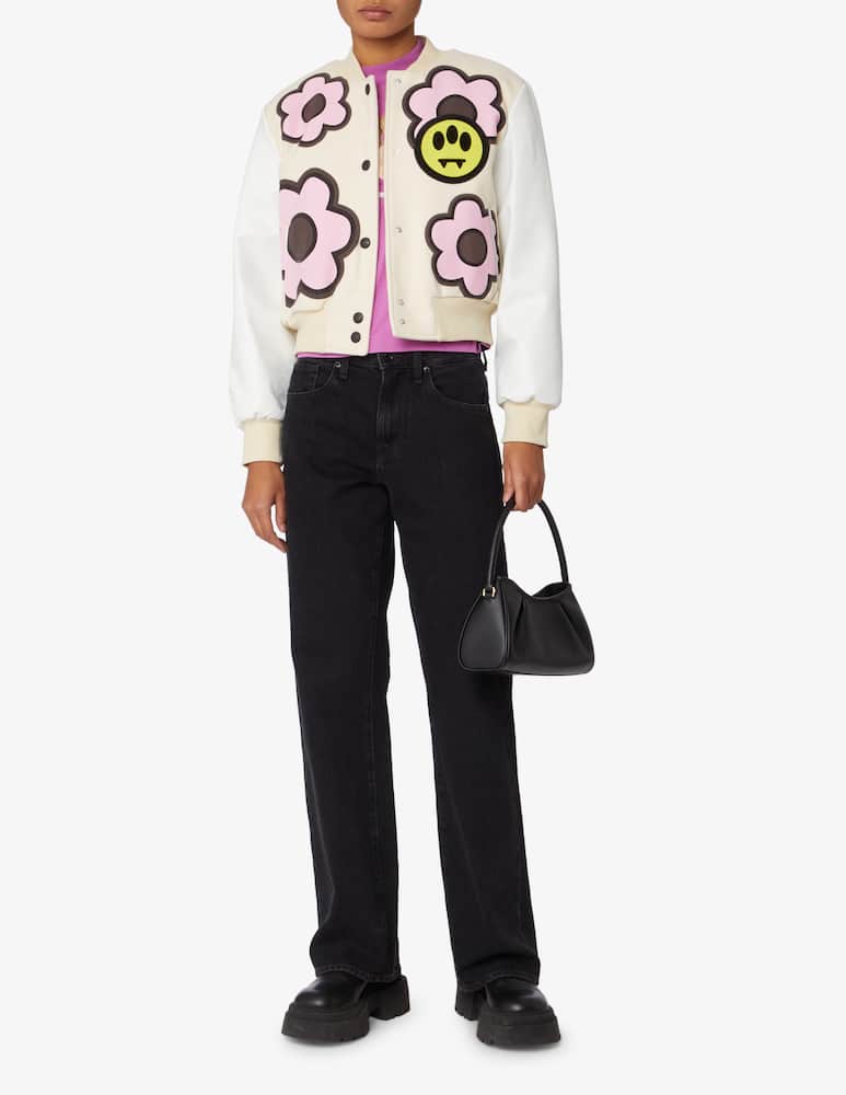 rinascente Barrow Versity crop jacket - White