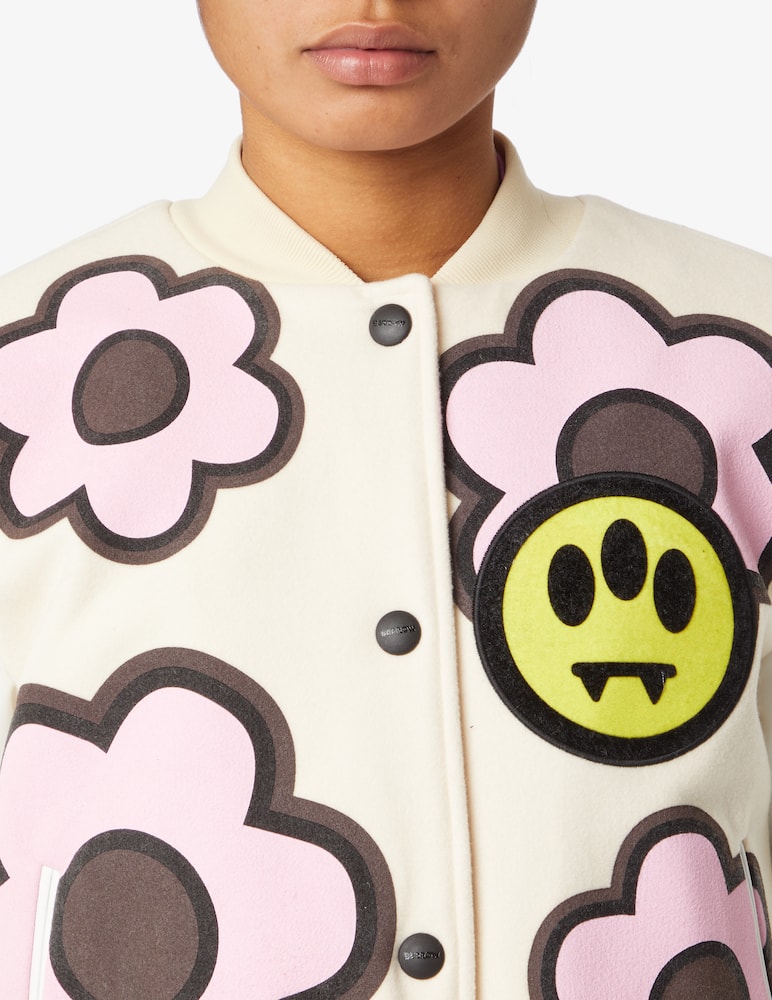 rinascente Barrow Versity crop jacket - White