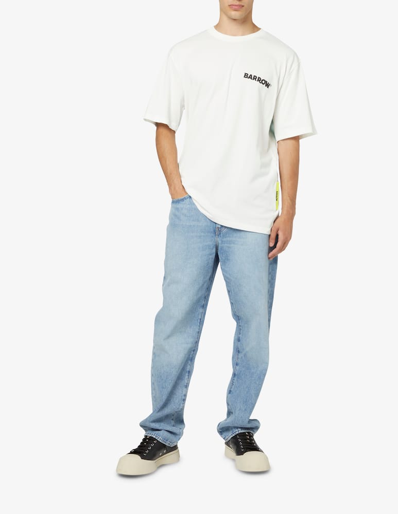 rinascente Barrow Maglietta logo smile sul retro - Bianco