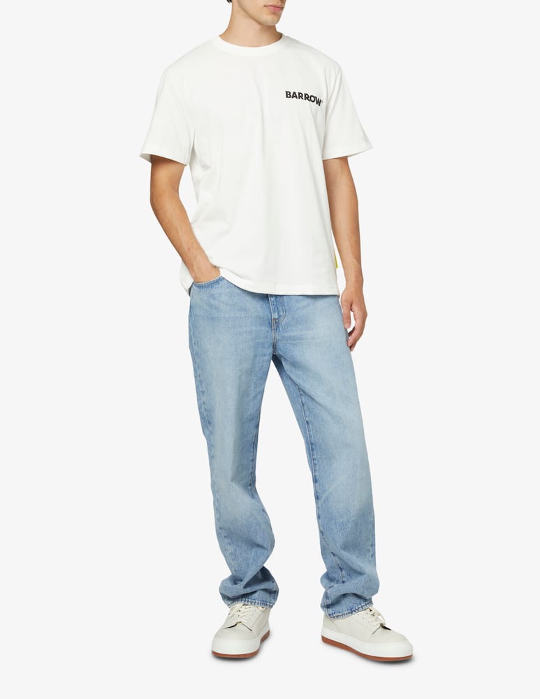 rinascente Barrow Painted logo smile back t-shirt - White