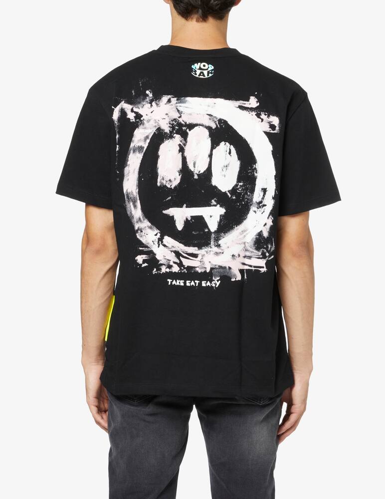 rinascente Barrow Maglietta logo smile disegnato sul retro - Nero