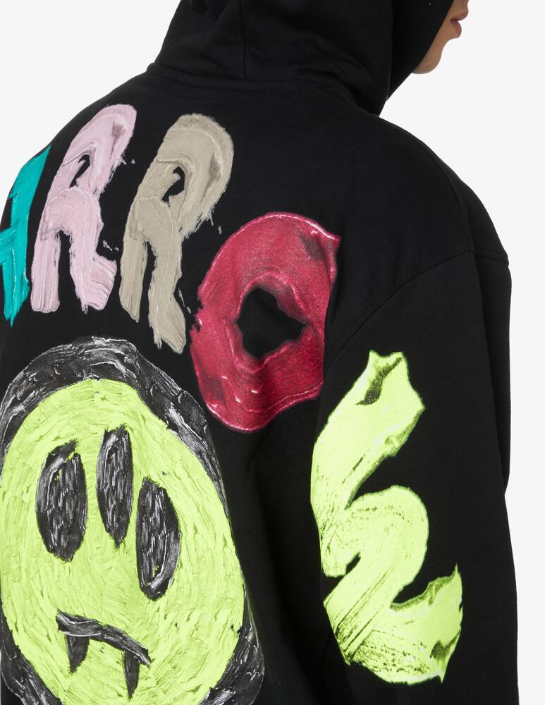 rinascente Barrow Felpa con cappuccio smile logo sul retro - Nero