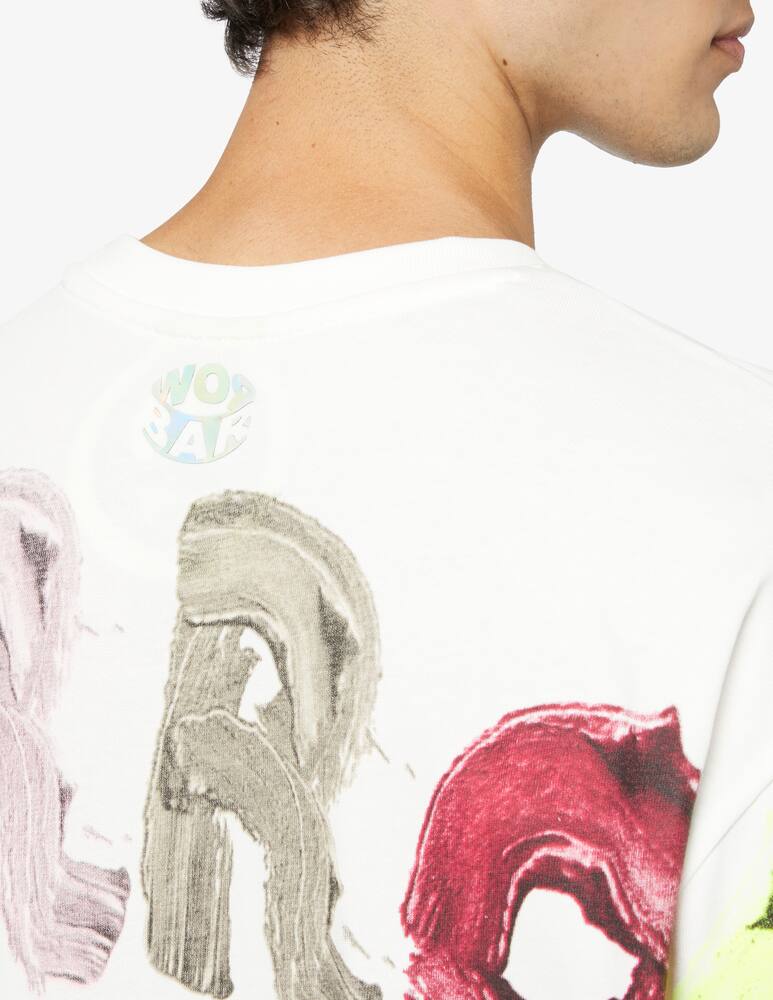 rinascente Barrow Smile maxi logo back t-shirt - White