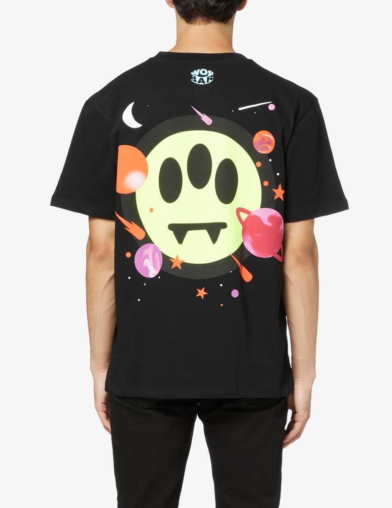rinascente Barrow Maglietta smile galassia sul retro - Nero