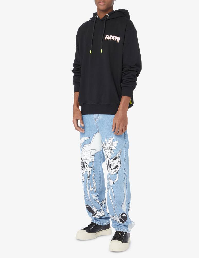 rinascente Barrow Felpa con cappuccio bear sul retro - Nero