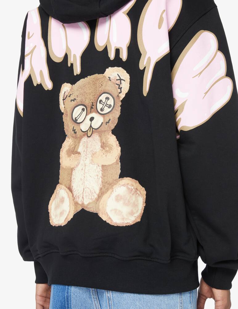 rinascente Barrow Felpa con cappuccio bear sul retro - Nero