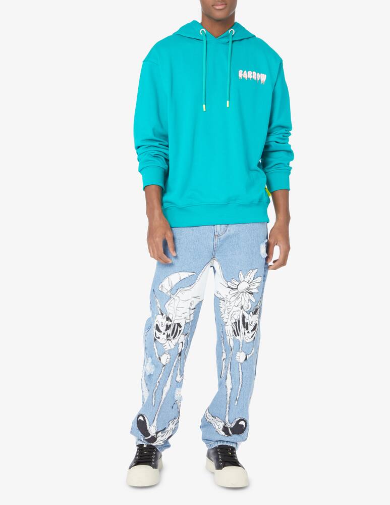 rinascente Barrow Bear back hoodie - Green