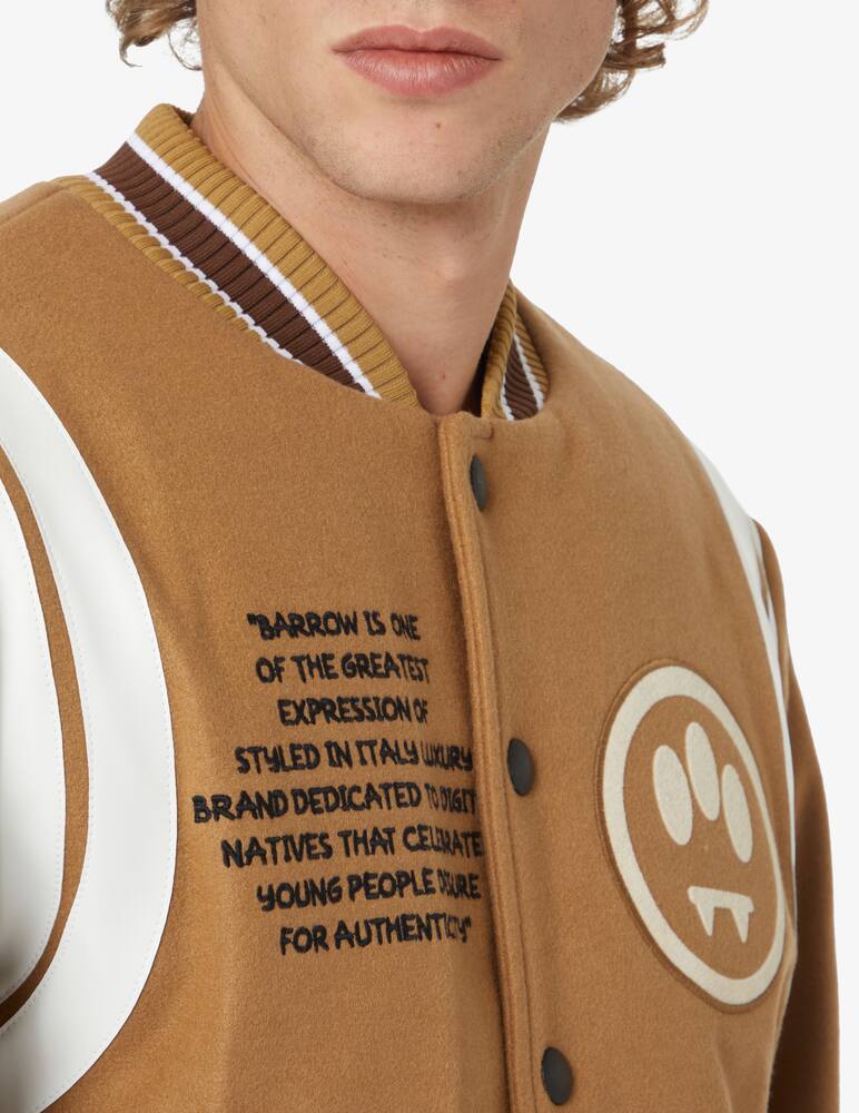 rinascente Barrow Bear back bomber jacket - Beige