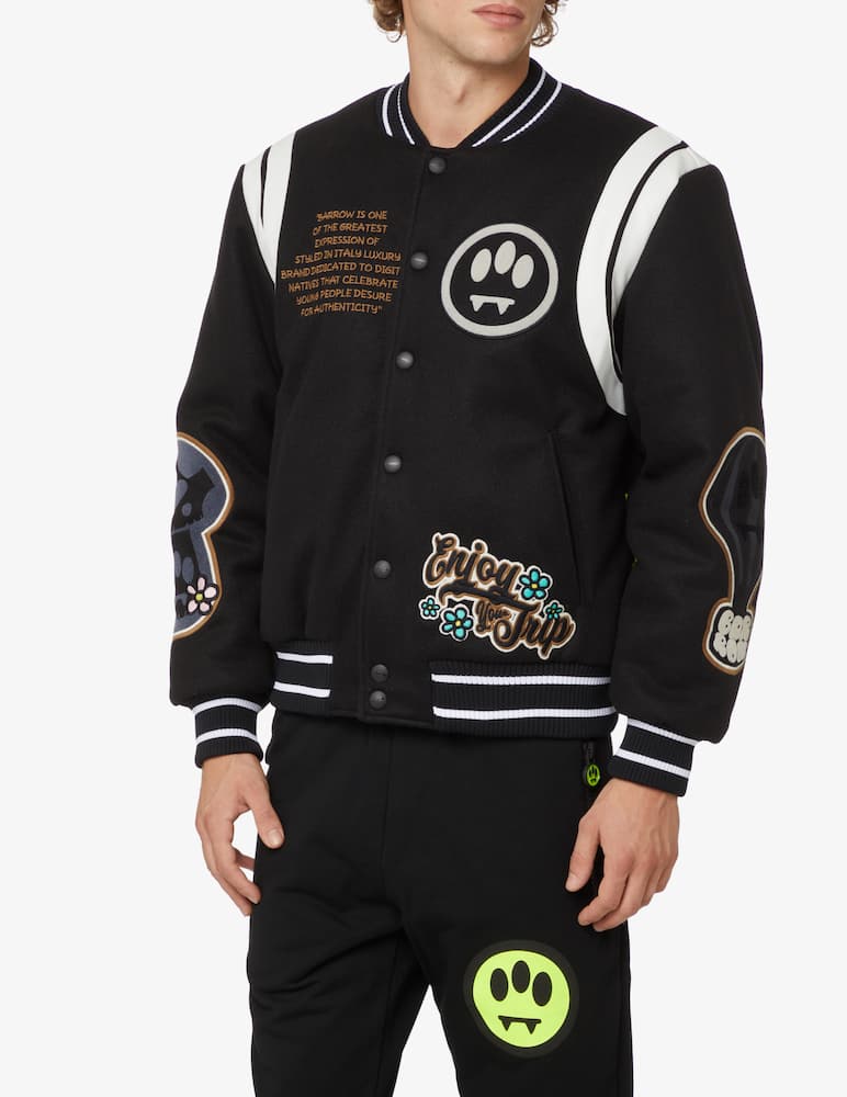 rinascente Barrow Bear back bomber jacket - Black