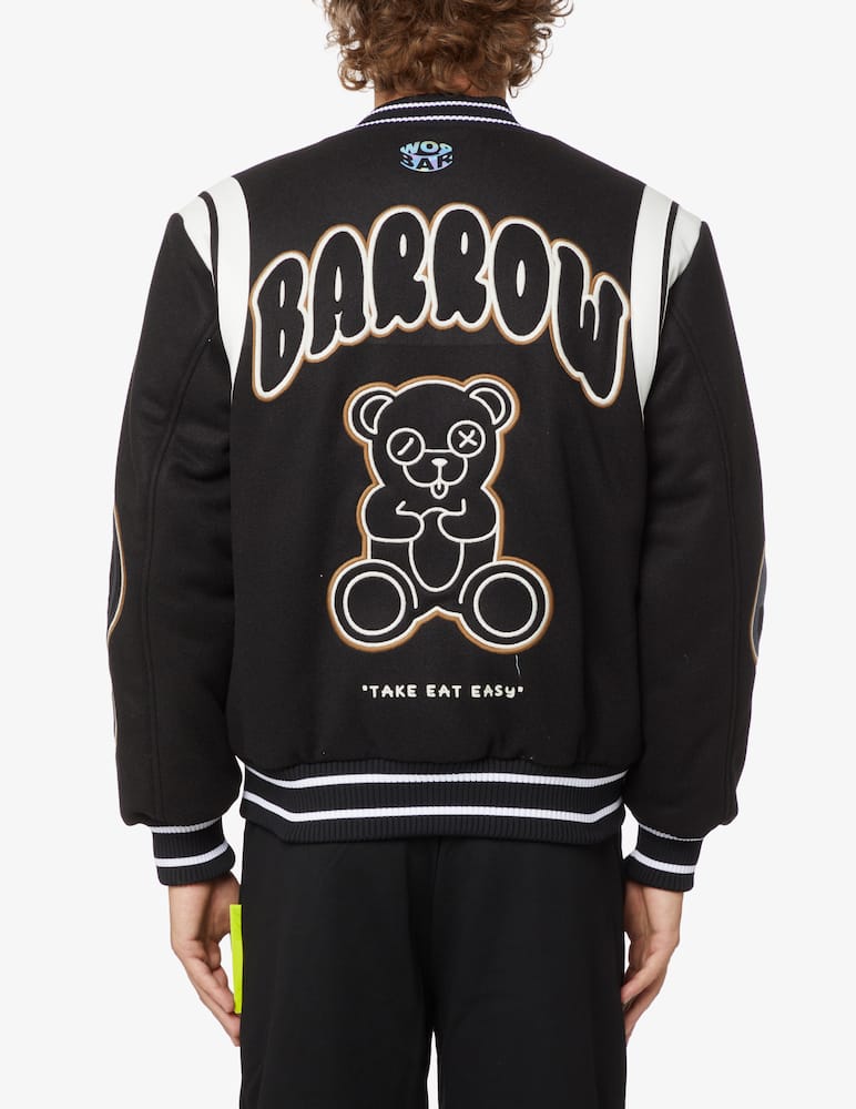 rinascente Barrow Bear back bomber jacket - Black