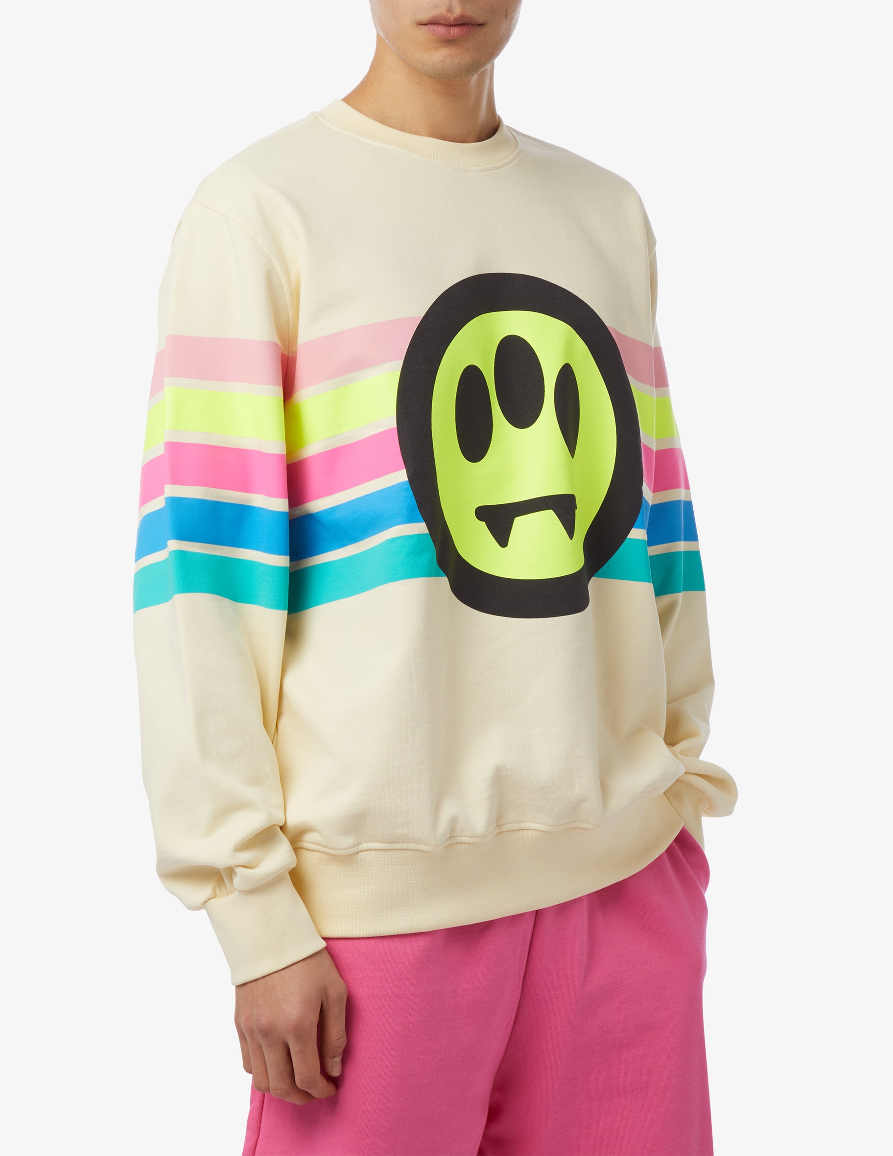 Barrow T-shirt Girocollo Nera Con Teddy S6BKJUTH065-110