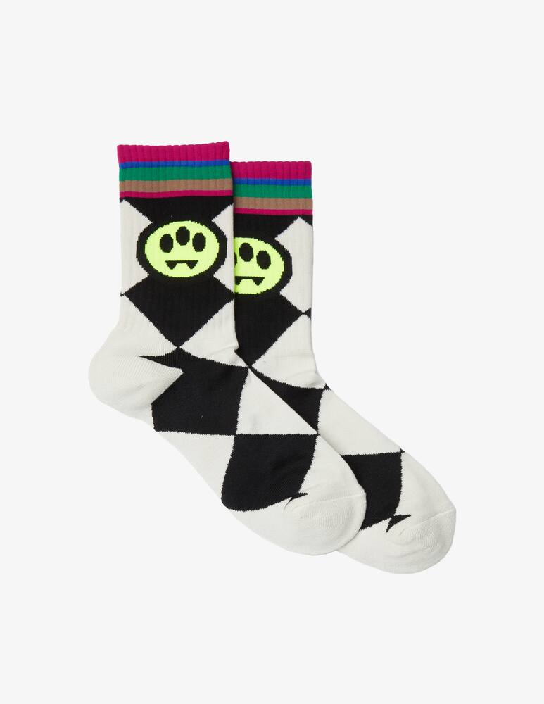 rinascente Barrow Check logo socks