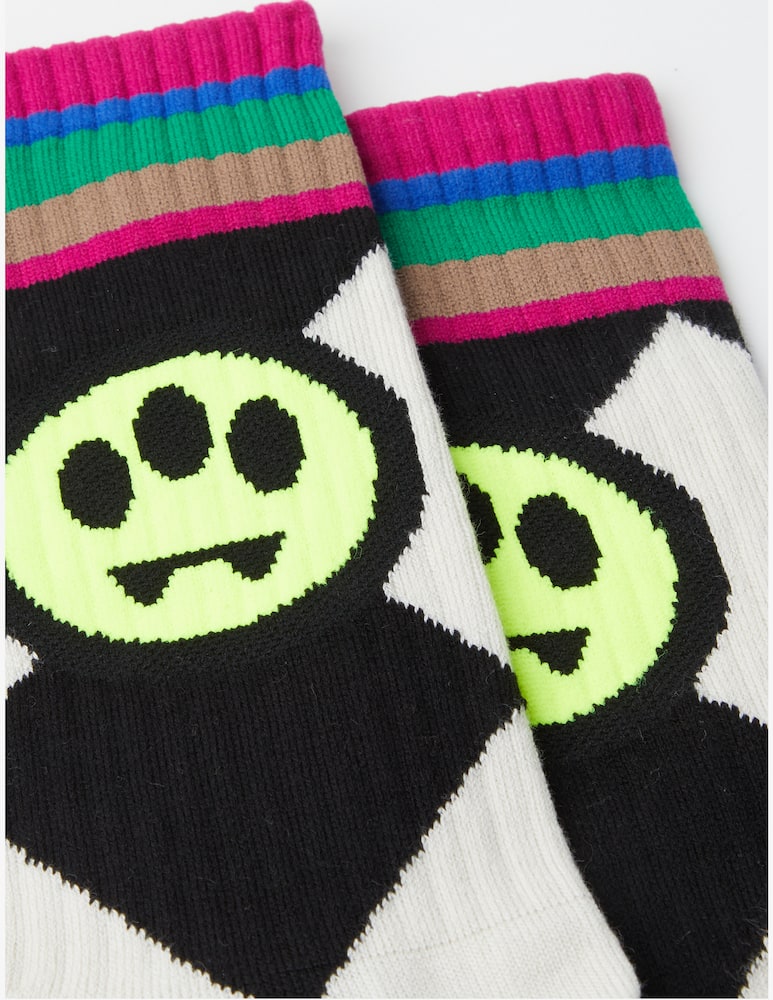 rinascente Barrow Check logo socks