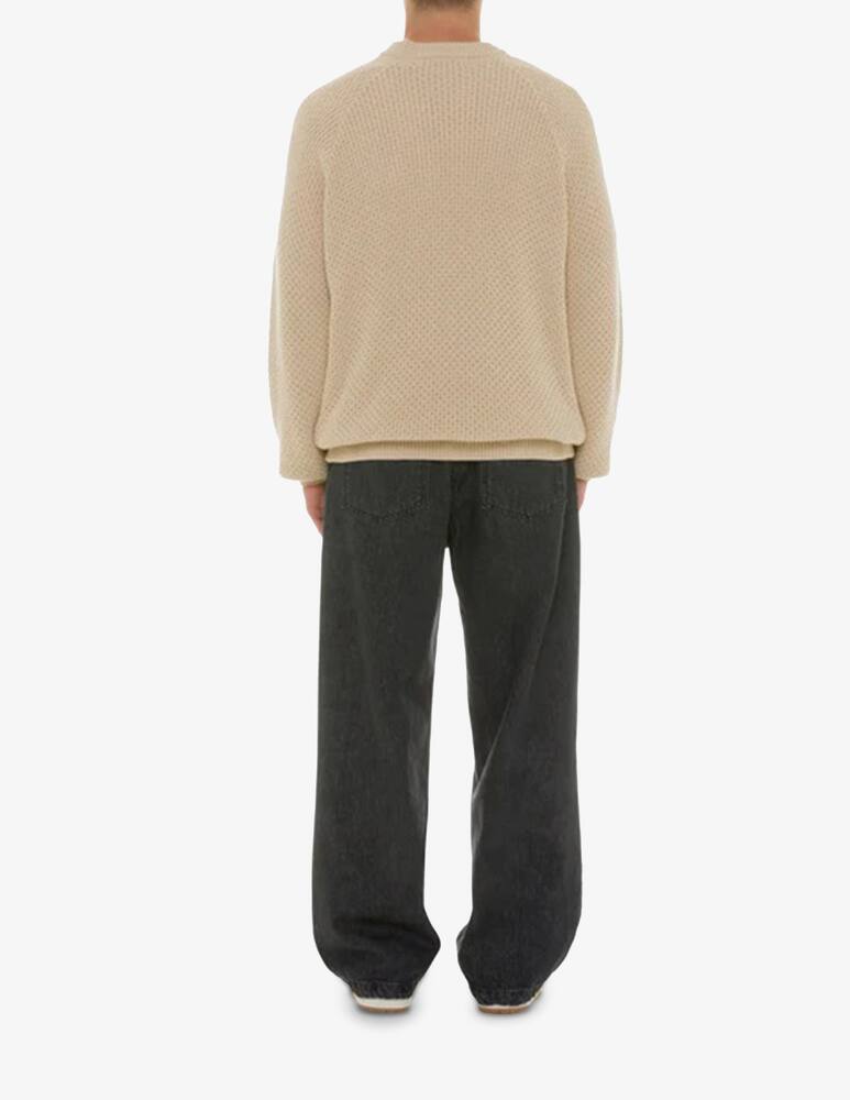 rinascente Garment Workshop Knitted chunky crewneck sweater with enamel pin
