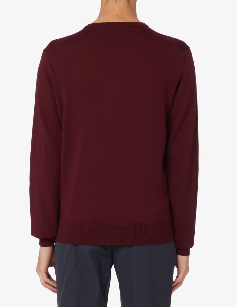 rinascente K-Way Maglia con scollo a v in lana - bordeaux