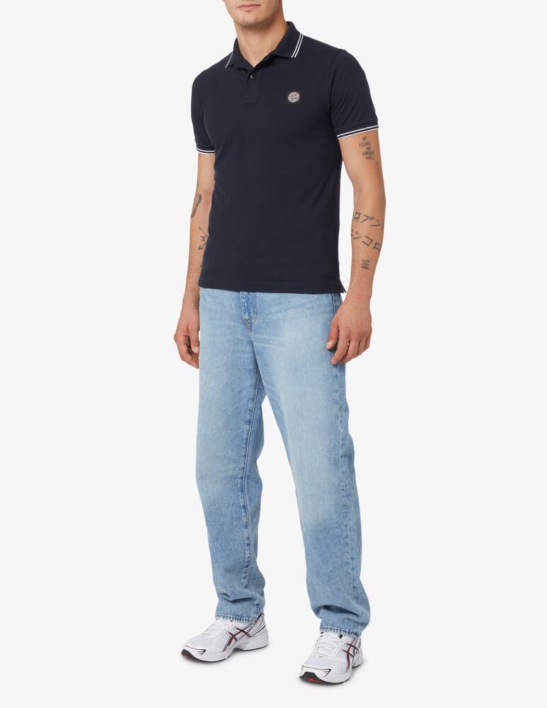 rinascente Stone Island Piquet short sleeve polo - Blue