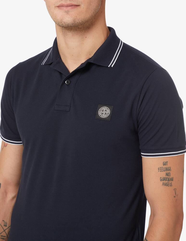rinascente Stone Island Piquet short sleeve polo - Blue