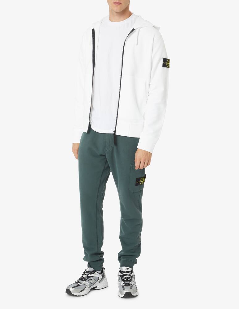 rinascente Stone Island Felpa con cappuccio fzip - Bianco