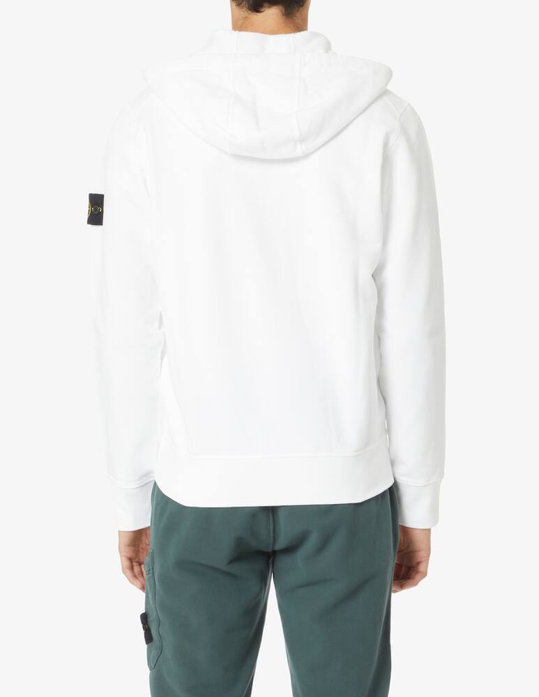 rinascente Stone Island Felpa con cappuccio fzip - Bianco